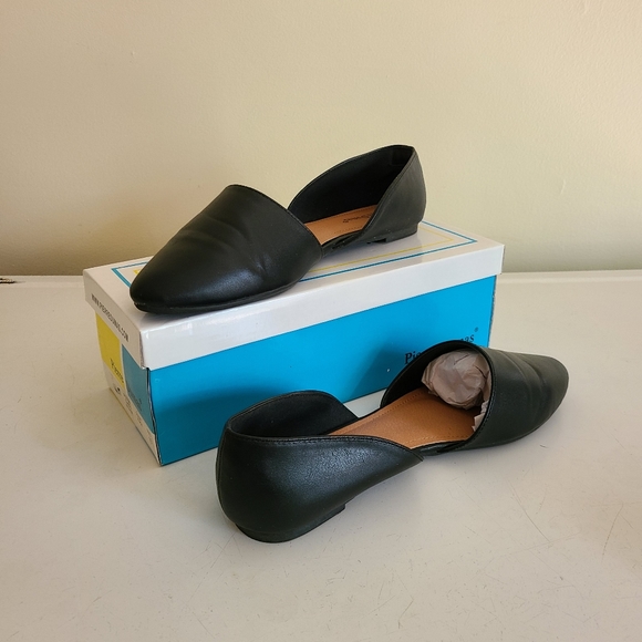 Pierre Dumas NEW in box, black d'orsey flats size 10 Vegan faux leather - Picture 8 of 9